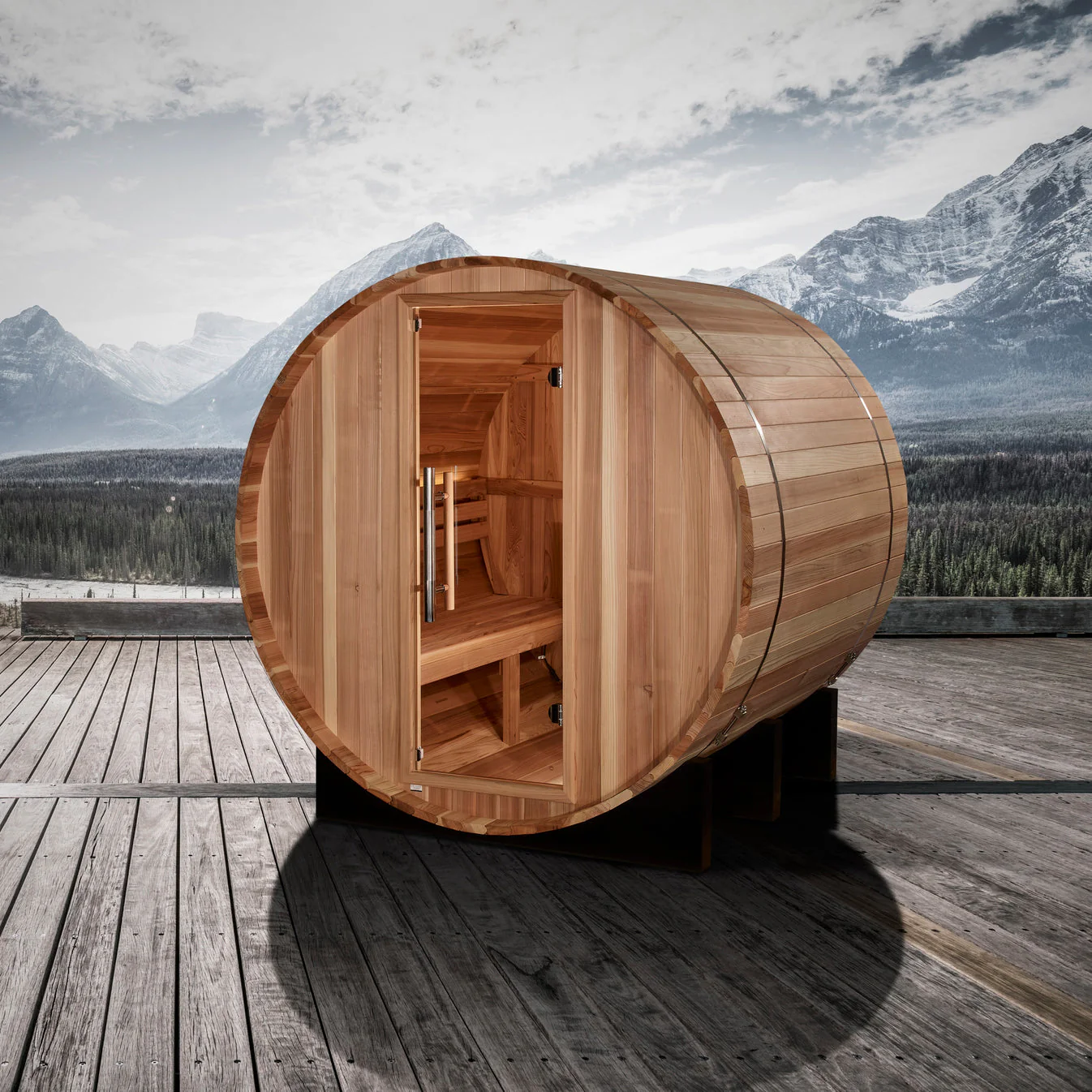 Golden Designs St. Moritz 2 Person Barrel Traditional Sauna - Image 2