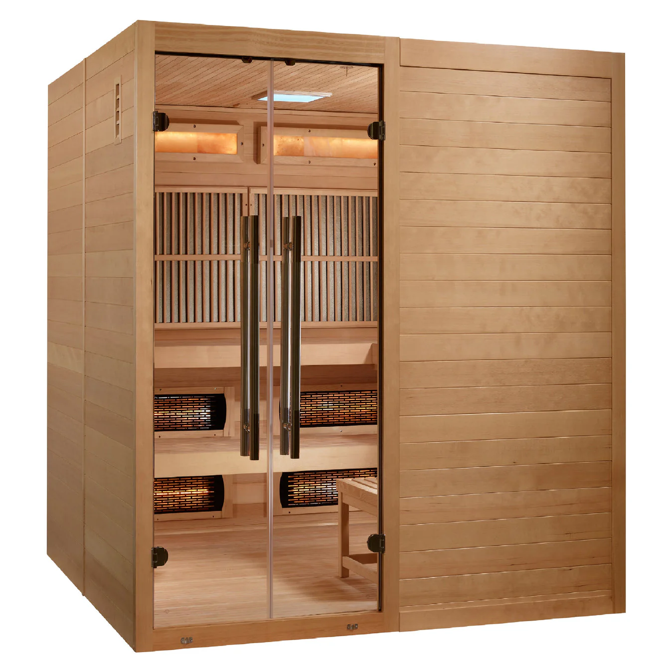 Golden Designs Toledo 6 Person Hybrid Sauna (Indoor) Full Spectrum and Harvia Traditional Stove
