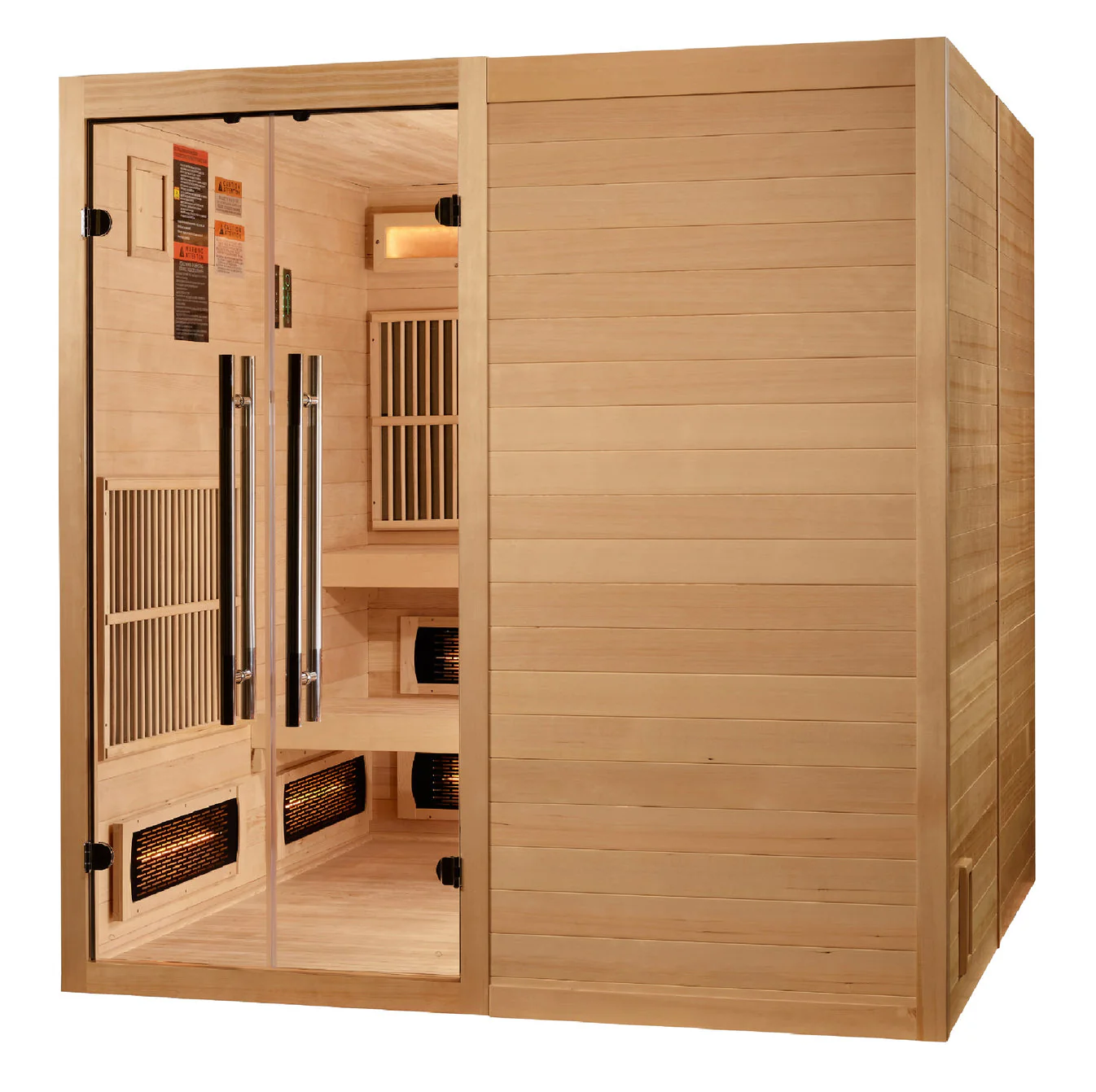 Golden Designs Toledo 6 Person Hybrid Sauna (Indoor) Full Spectrum and Harvia Traditional Stove - Image 4