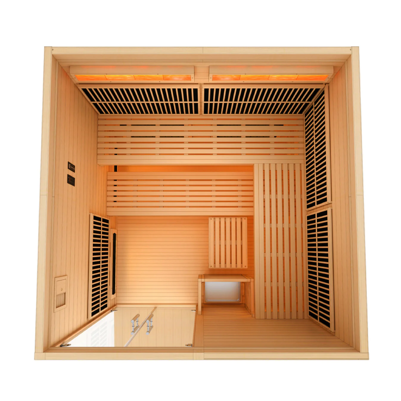 Golden Designs Toledo 6 Person Hybrid Sauna (Indoor) Full Spectrum and Harvia Traditional Stove - Image 5