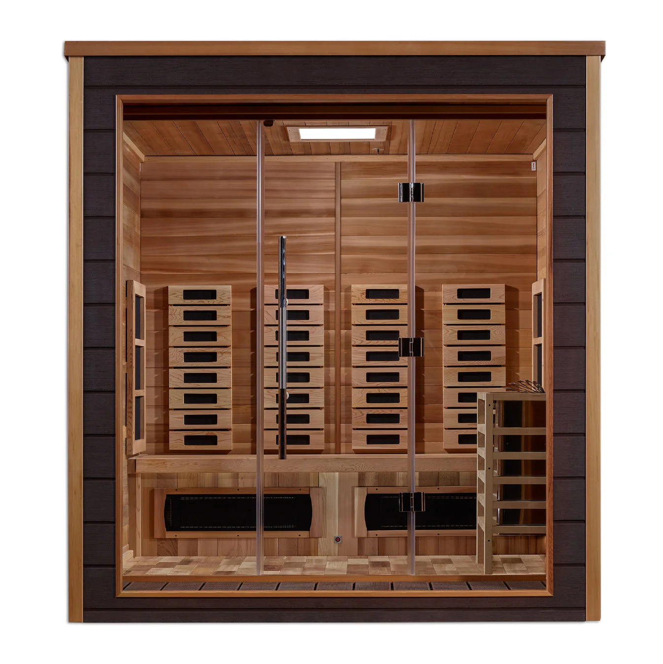 Golden Designs Visby 3 Person Outdoor-Indoor PureTech™ Hybrid Full Spectrum Sauna - Image 2