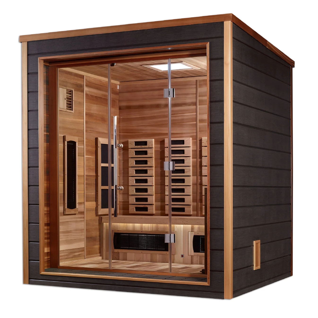 Golden Designs Visby 3 Person Outdoor-Indoor PureTech™ Hybrid Full Spectrum Sauna - Image 3