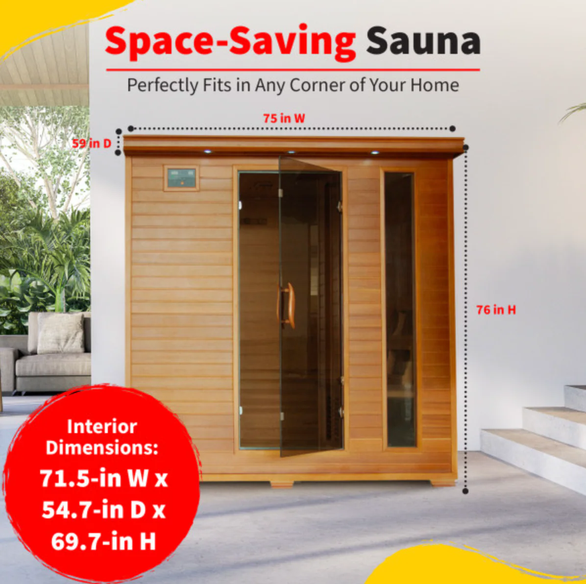 Great Bear 6 Person Cedar FAR Infrared Sauna - Image 3