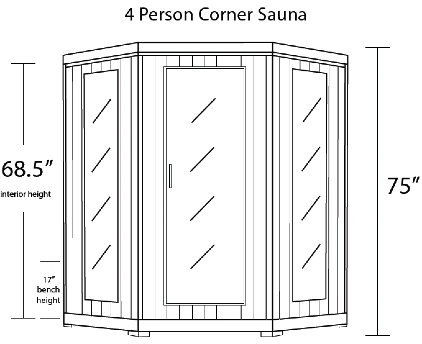 Whistler 4 Person Cedar Corner Infrared Sauna with 10 Carbon Heaters - Image 3