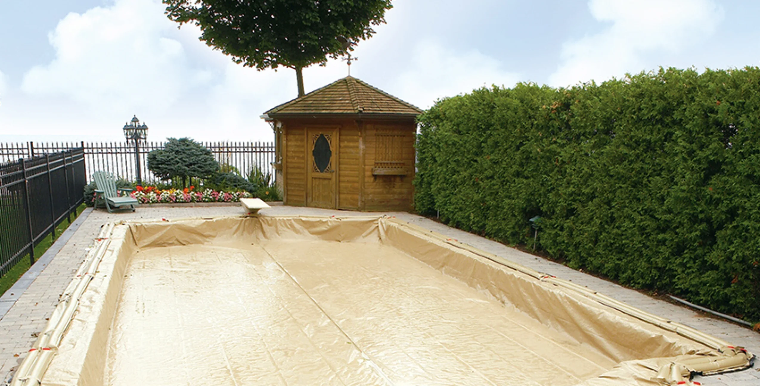 20-Year HPI Armor Kote Tan Rectangle In-Ground Pool Winter Cover - Image 3