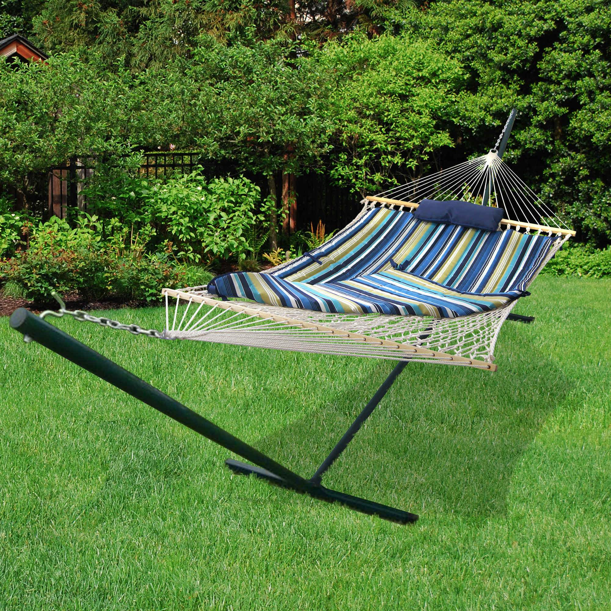 Island Retreat Hammock Set - Blue Cover - Image 11