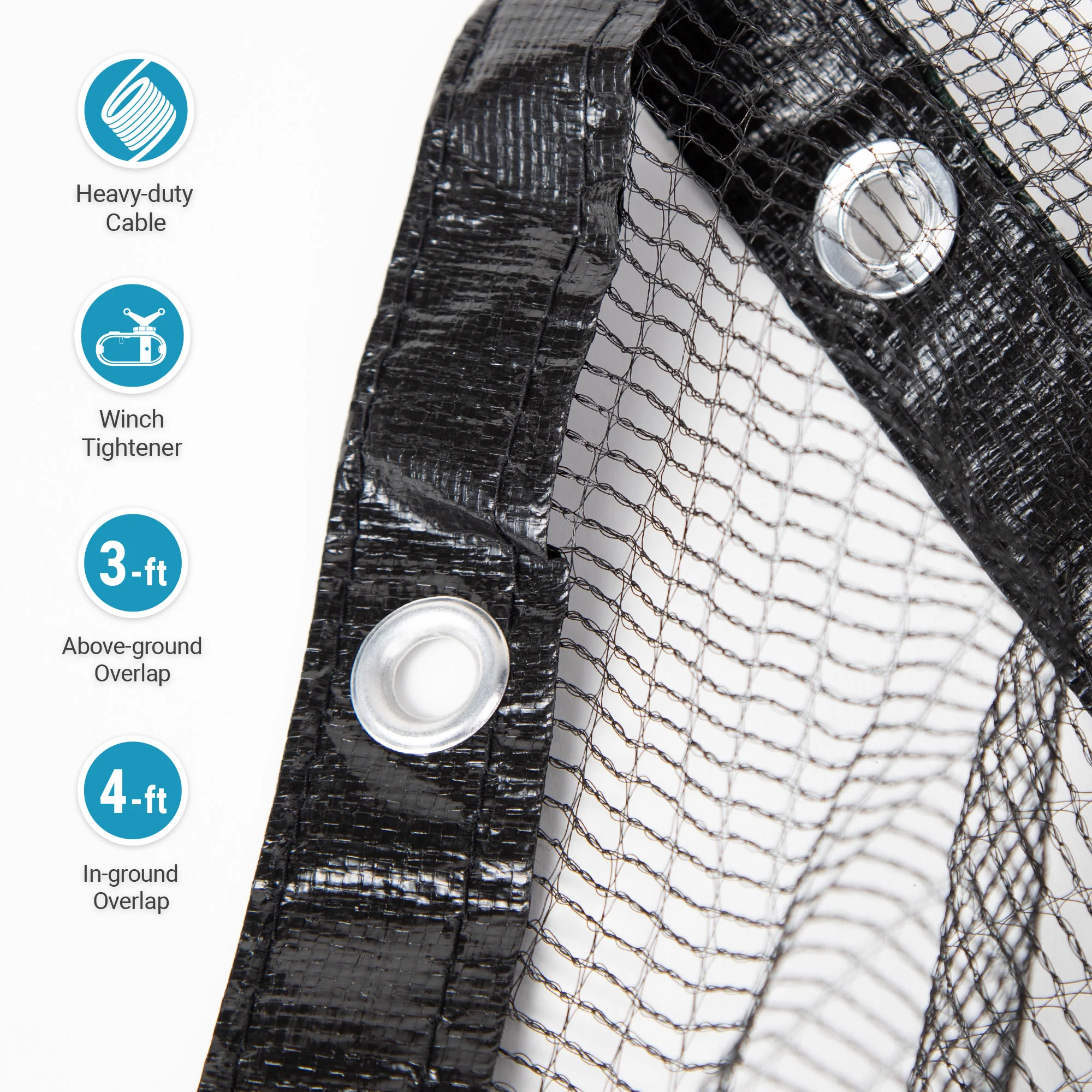 Arctic Armor Leaf Net Rectangle In-Ground Swimming Pool Cover - Image 2