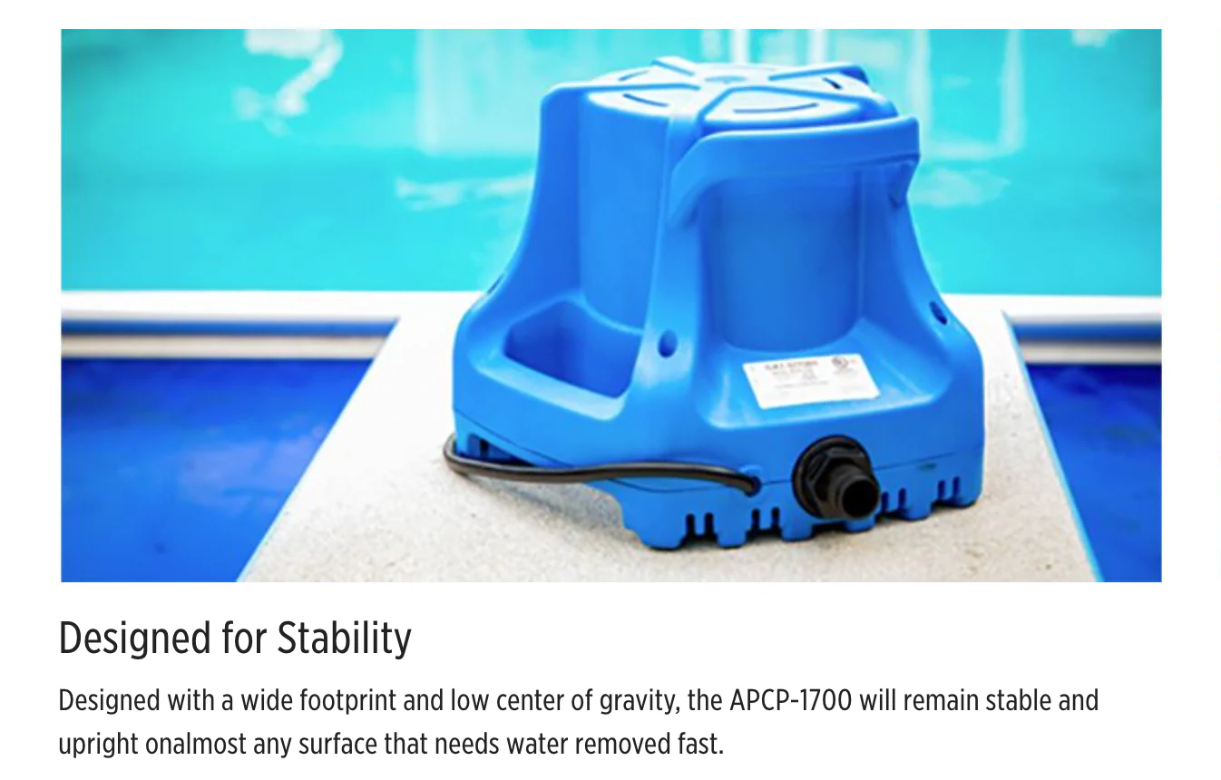 Little Giant Automatic Pool Cover Pump 1745 Max GPH w/ 25' Cord - Image 3