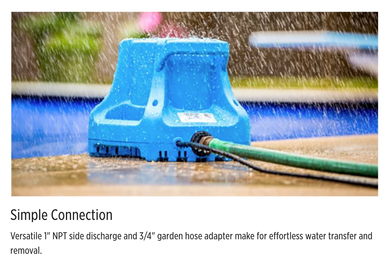 Little Giant Automatic Pool Cover Pump 1745 Max GPH w/ 25' Cord - Image 5
