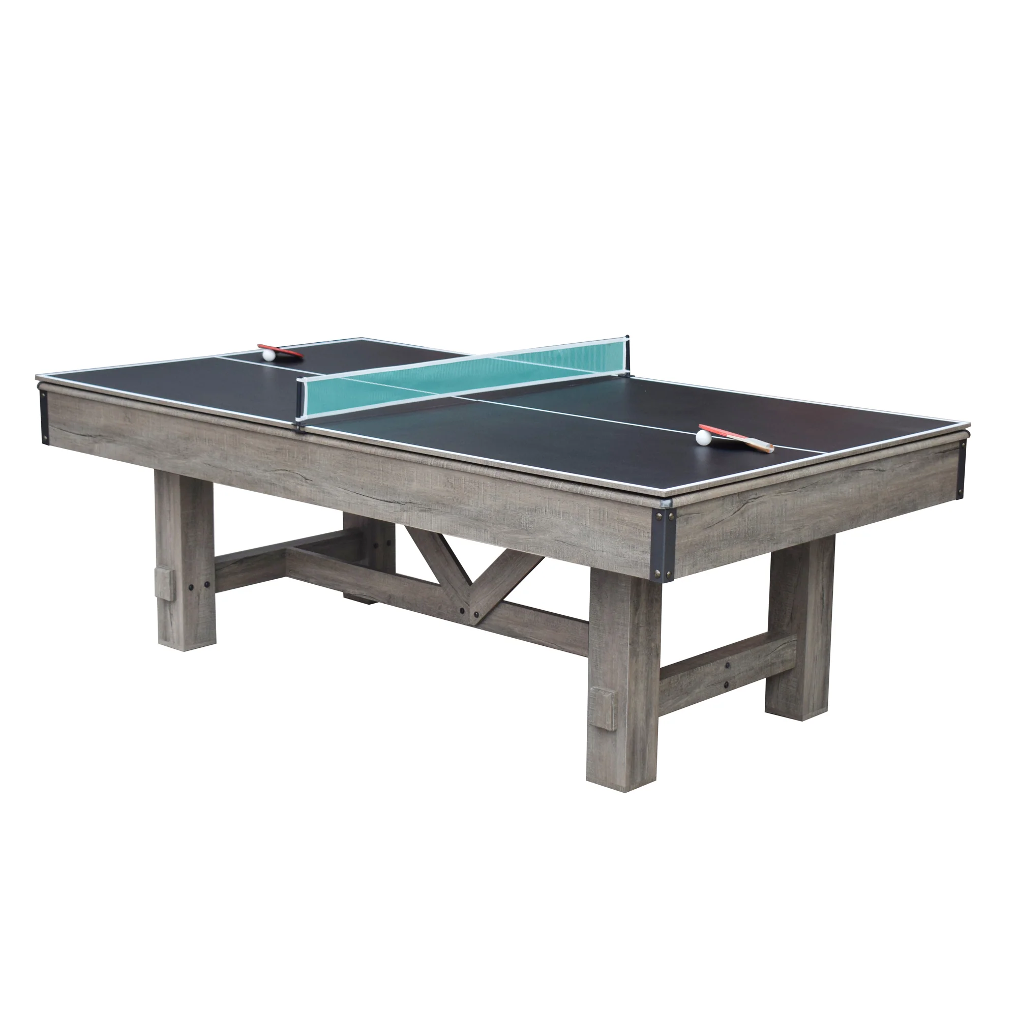 Logan 7-ft 3-in-1 Multi Game Dining Table w/ Benches and Ping Pong - Image 4