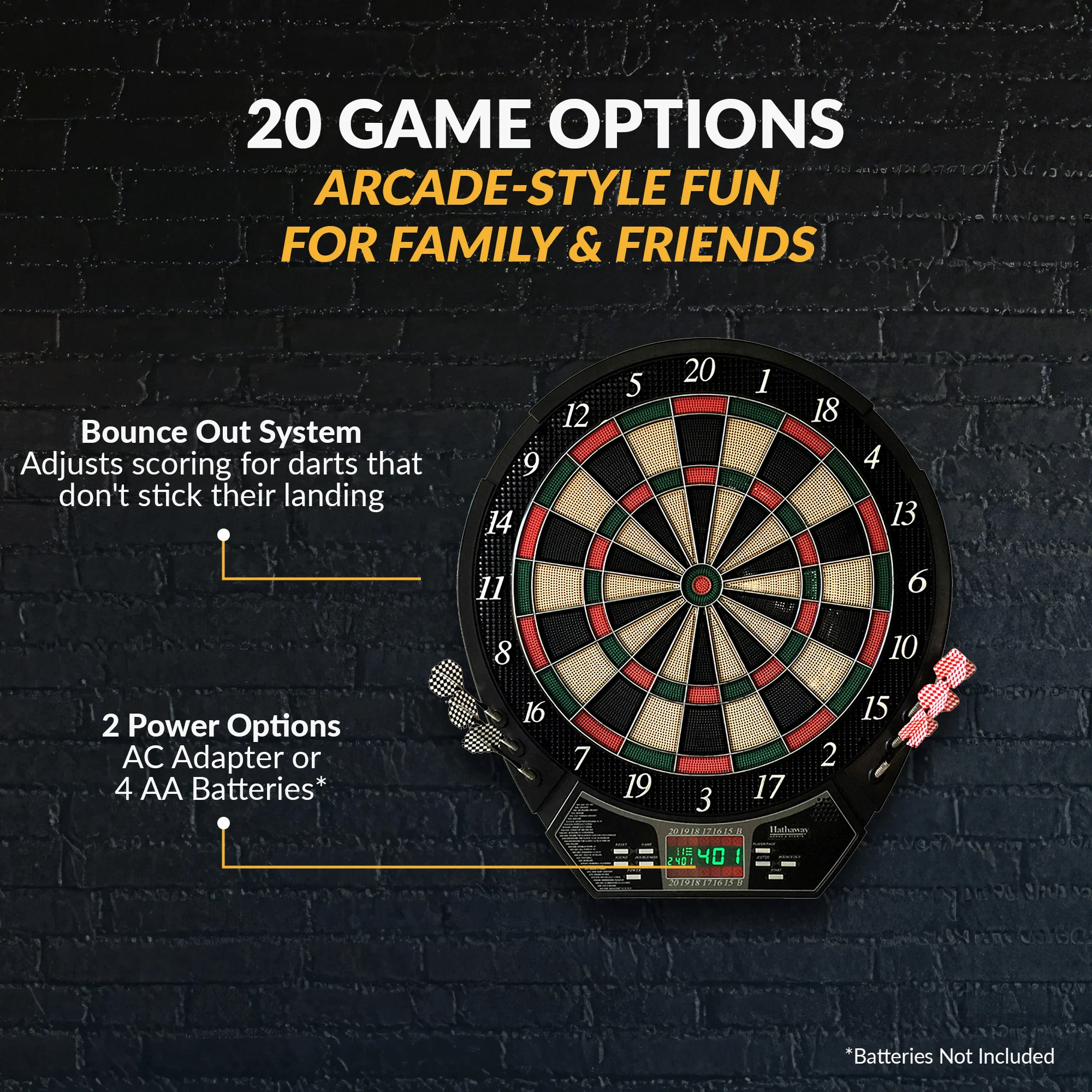 Magnum Electronic Soft Tip Dart Board and Darts Set Official 18" Regulation Size - Image 6