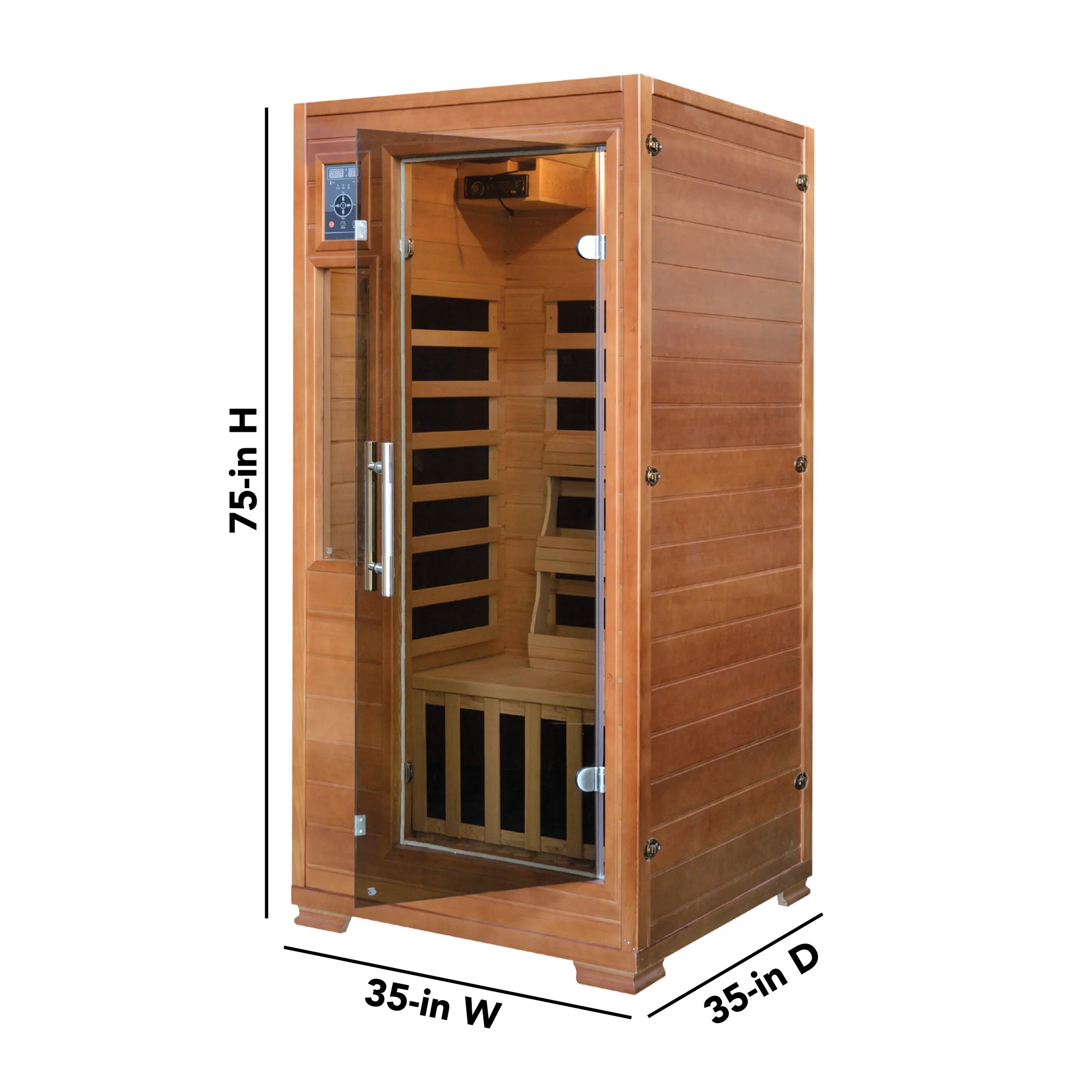 Majestic 1 Person Hemlock FAR Infrared Sauna Room - Image 4