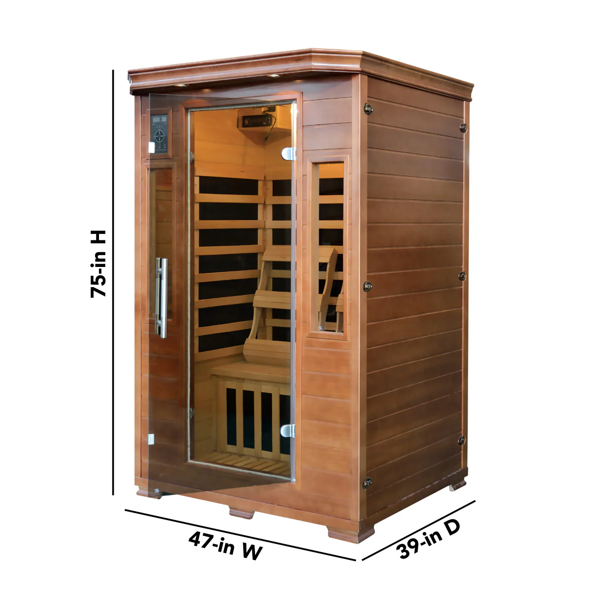 Majestic 1-2 Person Hemlock FAR Infrared Sauna Therapy Room - Image 4