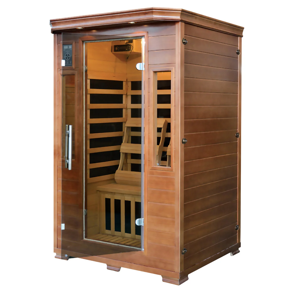 Majestic 1-2 Person Hemlock FAR Infrared Sauna Therapy Room - Image 7