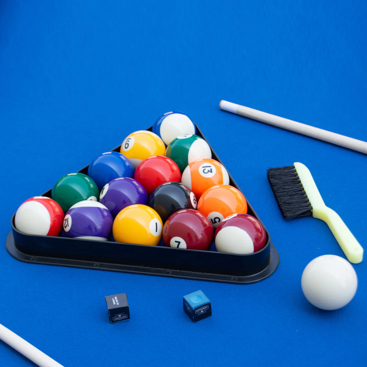 Maverick II 7-ft Pool Table with Table Tennis Top - Black with Blue Felt - Image 7
