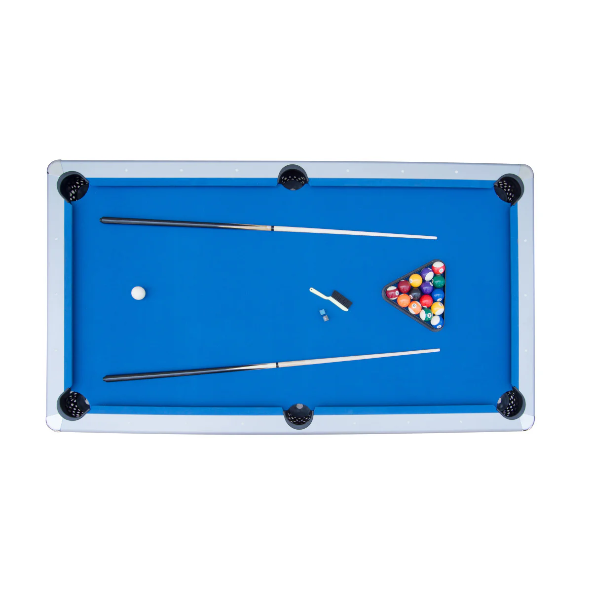 Maverick II 7-ft Pool Table with Table Tennis Top - Black with Blue Felt - Image 8