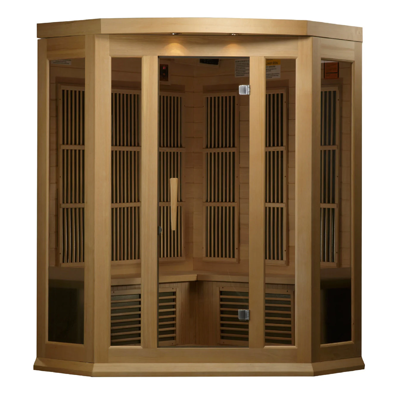 Maxxus 3 Person Low EMF FAR IR Corner Sauna - Image 3