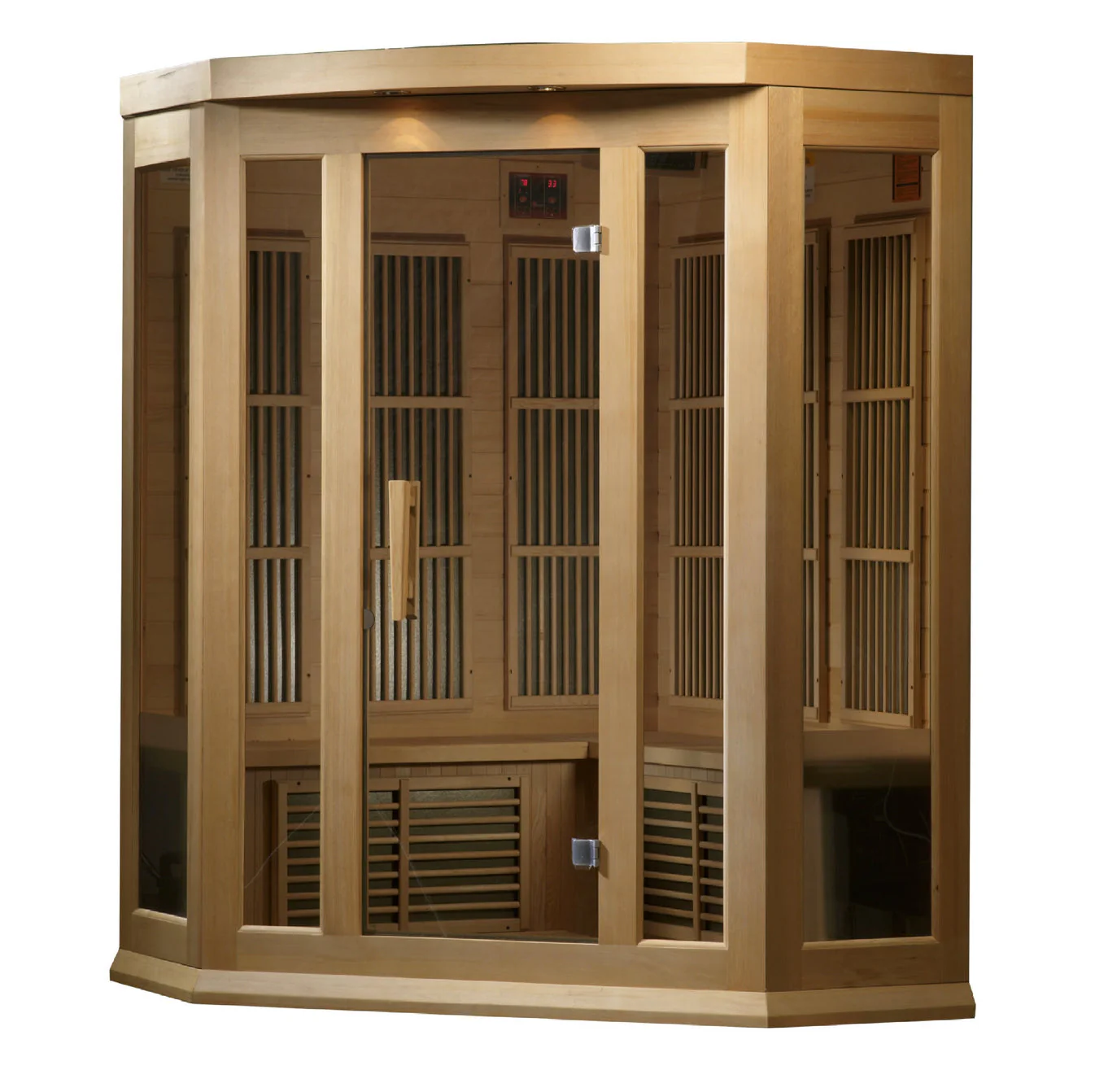 Maxxus 3 Person Low EMF FAR IR Corner Sauna - Image 4