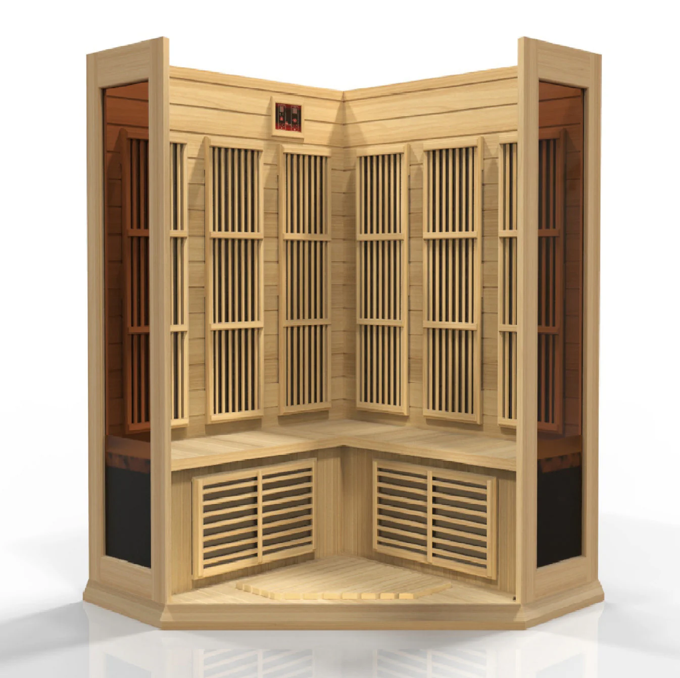 Maxxus 3 Person Low EMF FAR IR Corner Sauna - Image 6
