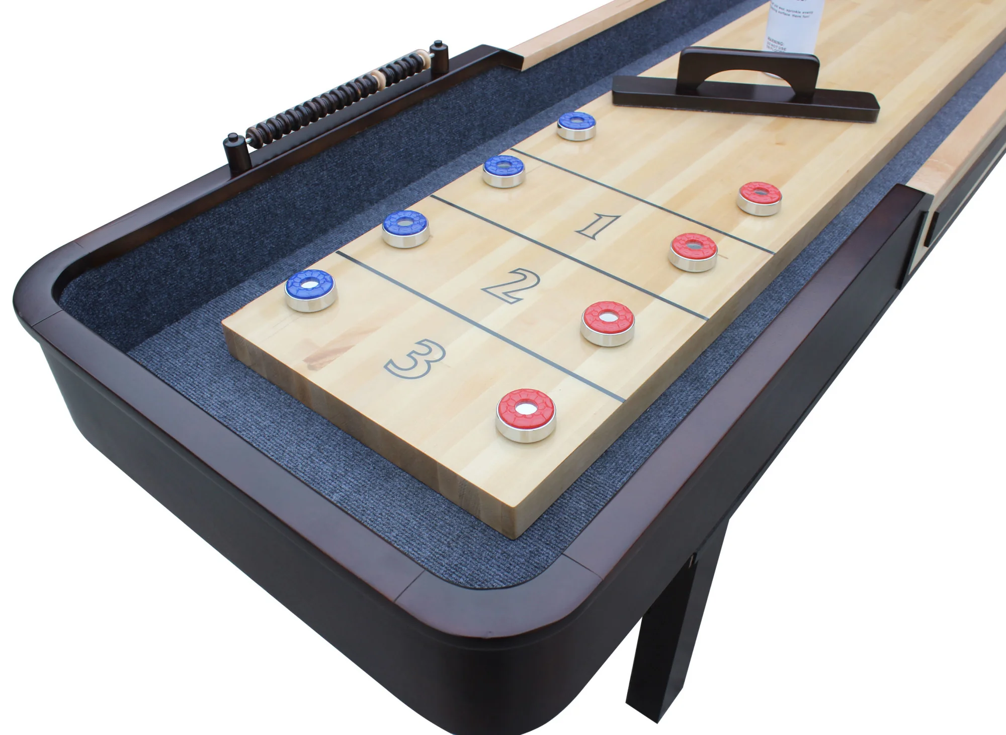 Merlot 9' or 12' Premium Pub Style Shuffleboard Table - Espresso Finish - Image 3