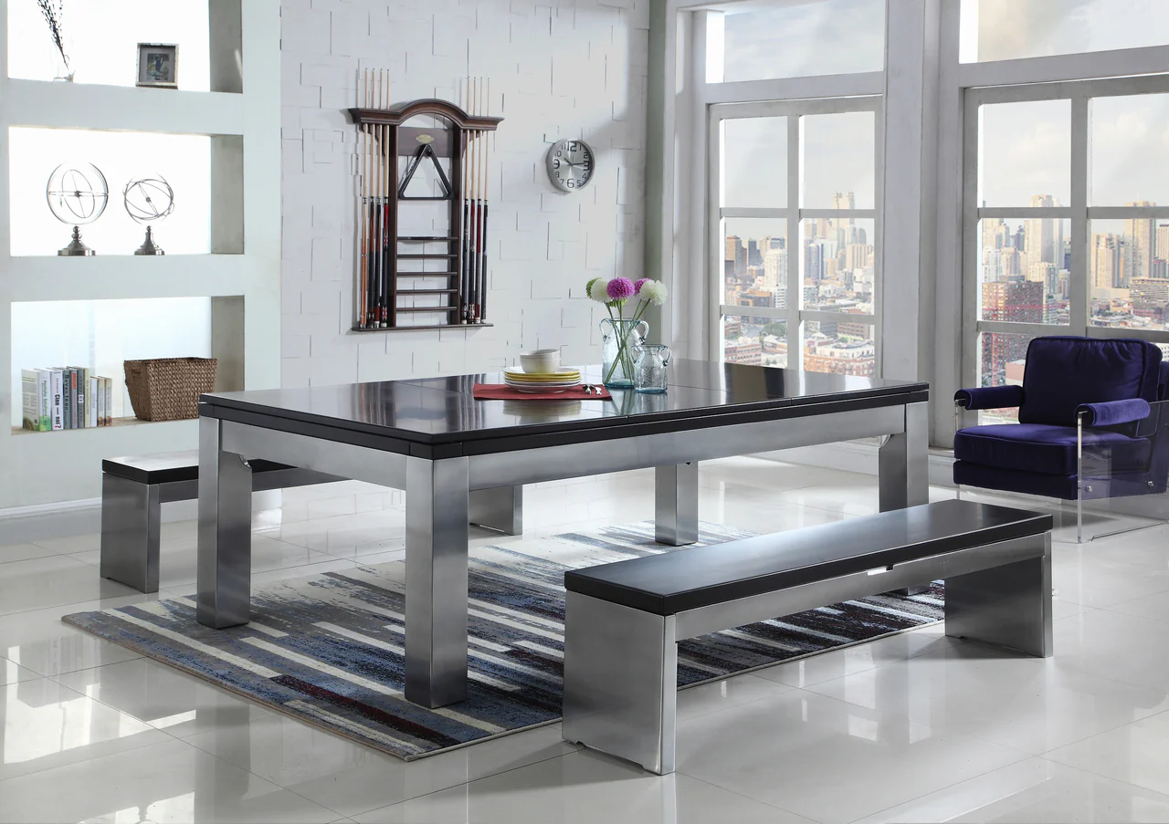 Monaco 7' and 8' Slate Pool Table with Dining Top - Image 2
