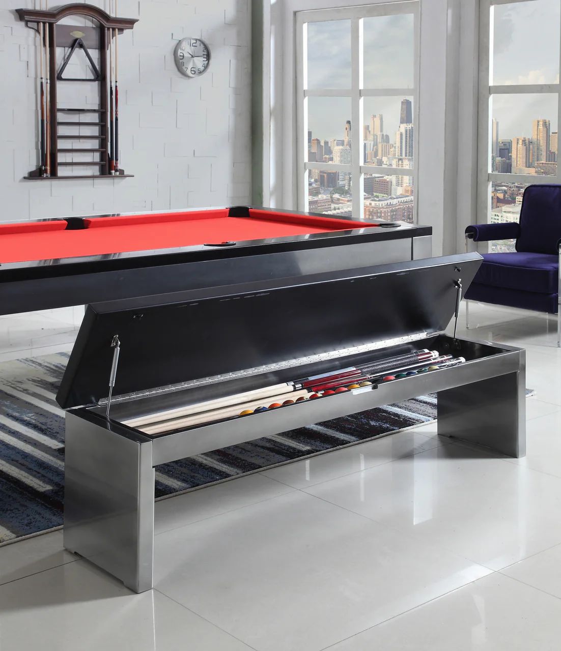 Monaco 7' and 8' Slate Pool Table with Dining Top - Image 3