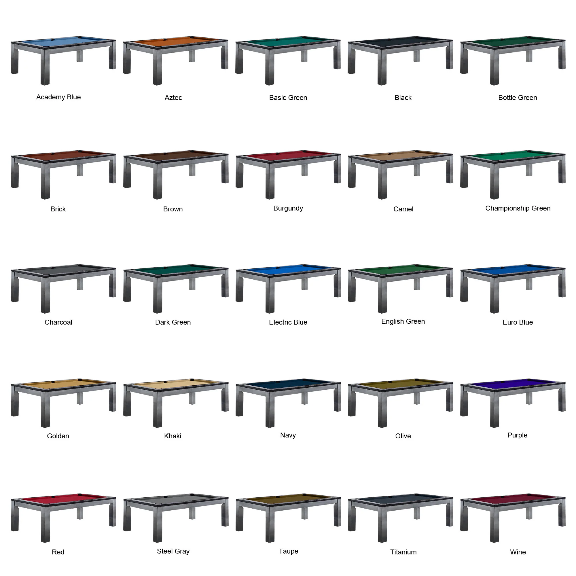 Monaco 7' and 8' Slate Pool Table with Dining Top - Image 4