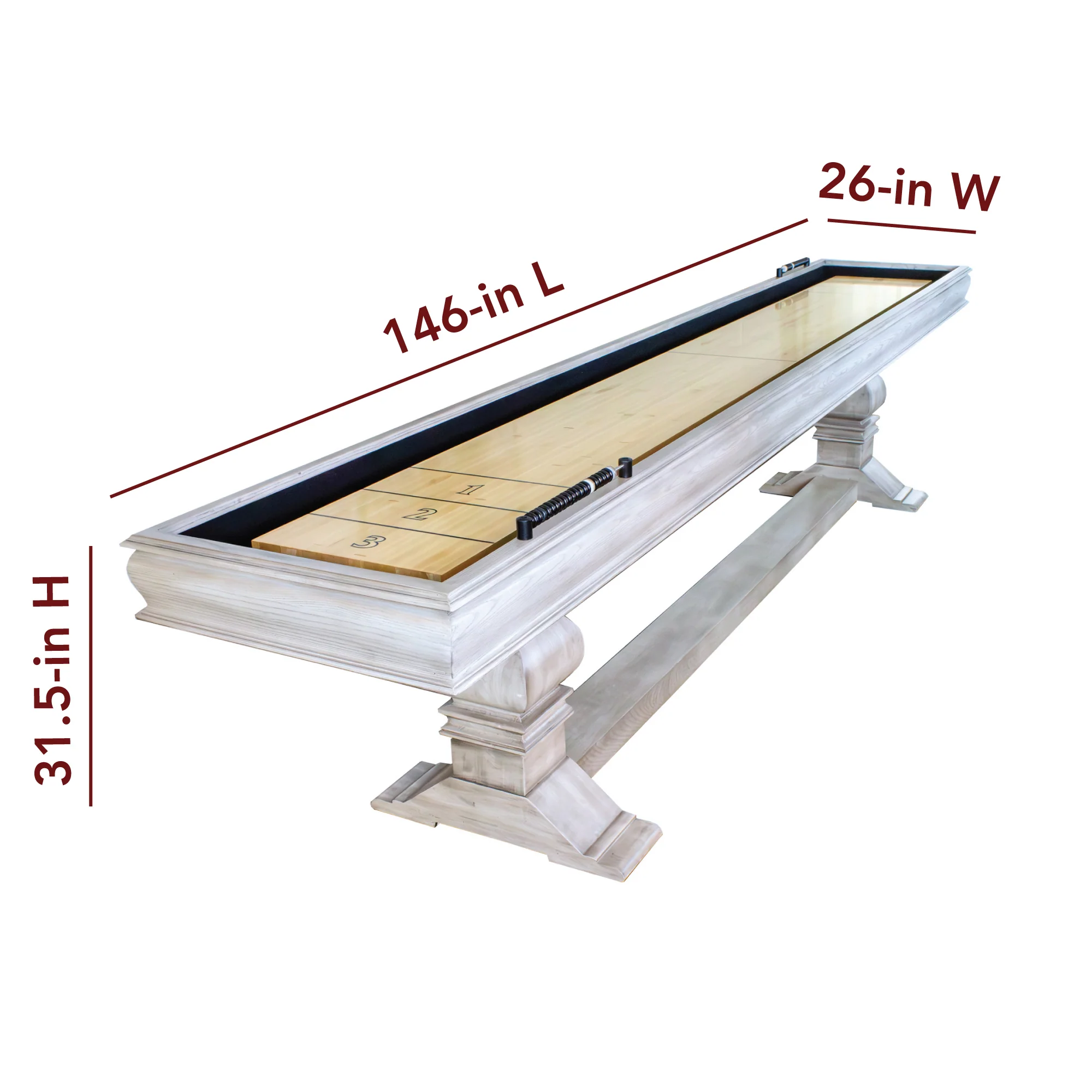 Montecito 12' Furniture Grade Birch Hardwood Shuffleboard Table - Image 5