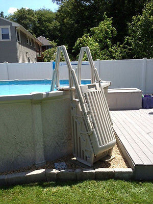 Vinyl Works Taupe Neptune A-Frame Hybrid Ladder & Step Entry System - Image 3