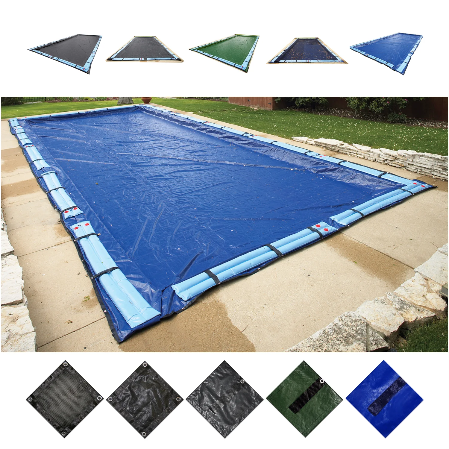 Arctic Armor Rectangle In-Ground Swimming Pool Winter Covers - All Sizes!