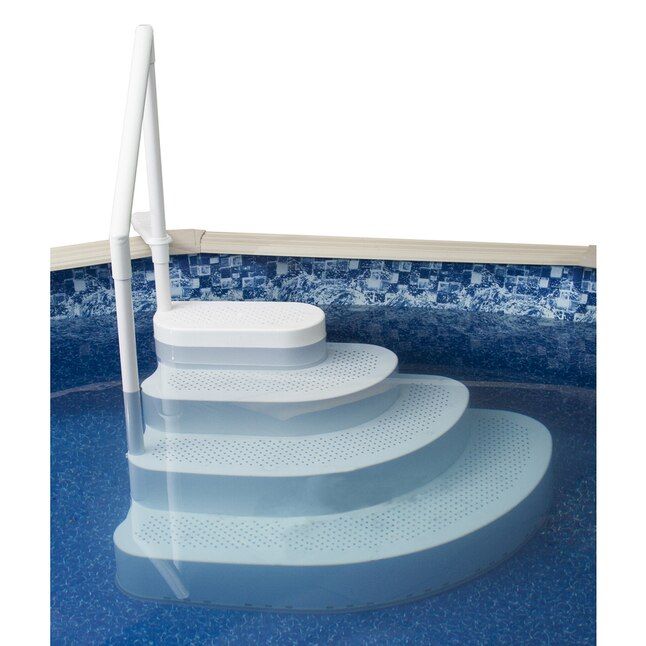 Blue Wave Wedding Cake In Pool Step to Deck System - Image 3