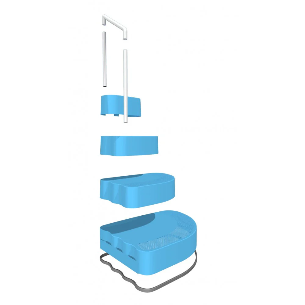 Blue Wave Wedding Cake In Pool Step to Deck System - Image 4