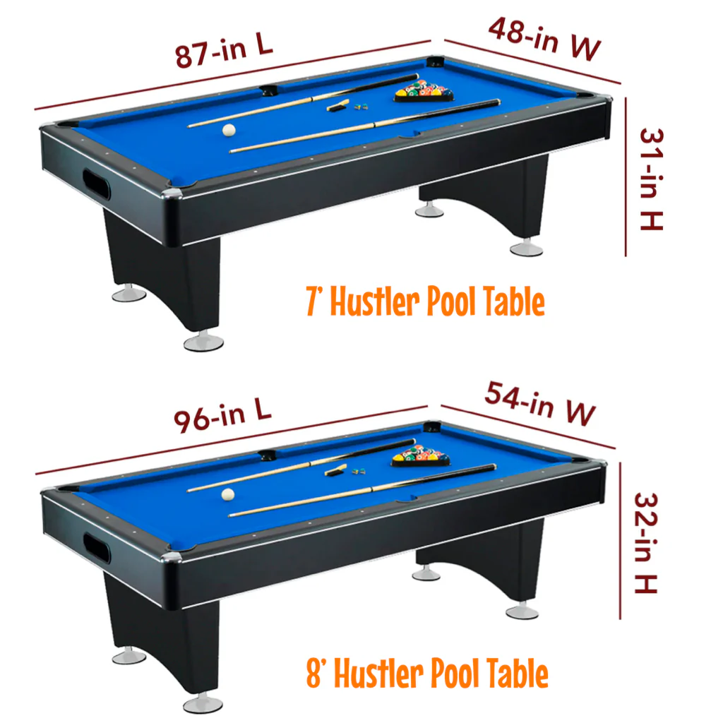 Hustler 7' or 8' Billiards Pool Table - Image 3