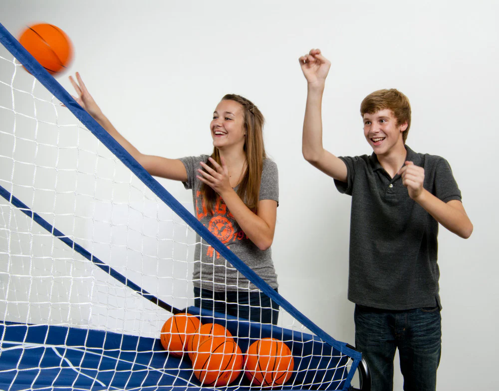 Carmelli Dual Hoops Arcade Style 2 Player Electronic Scoring Basketball Game - Image 3