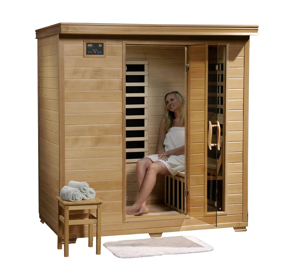 Monticello 4 Person Hemlock Infrared Sauna with 9 Carbon Heaters - Image 2