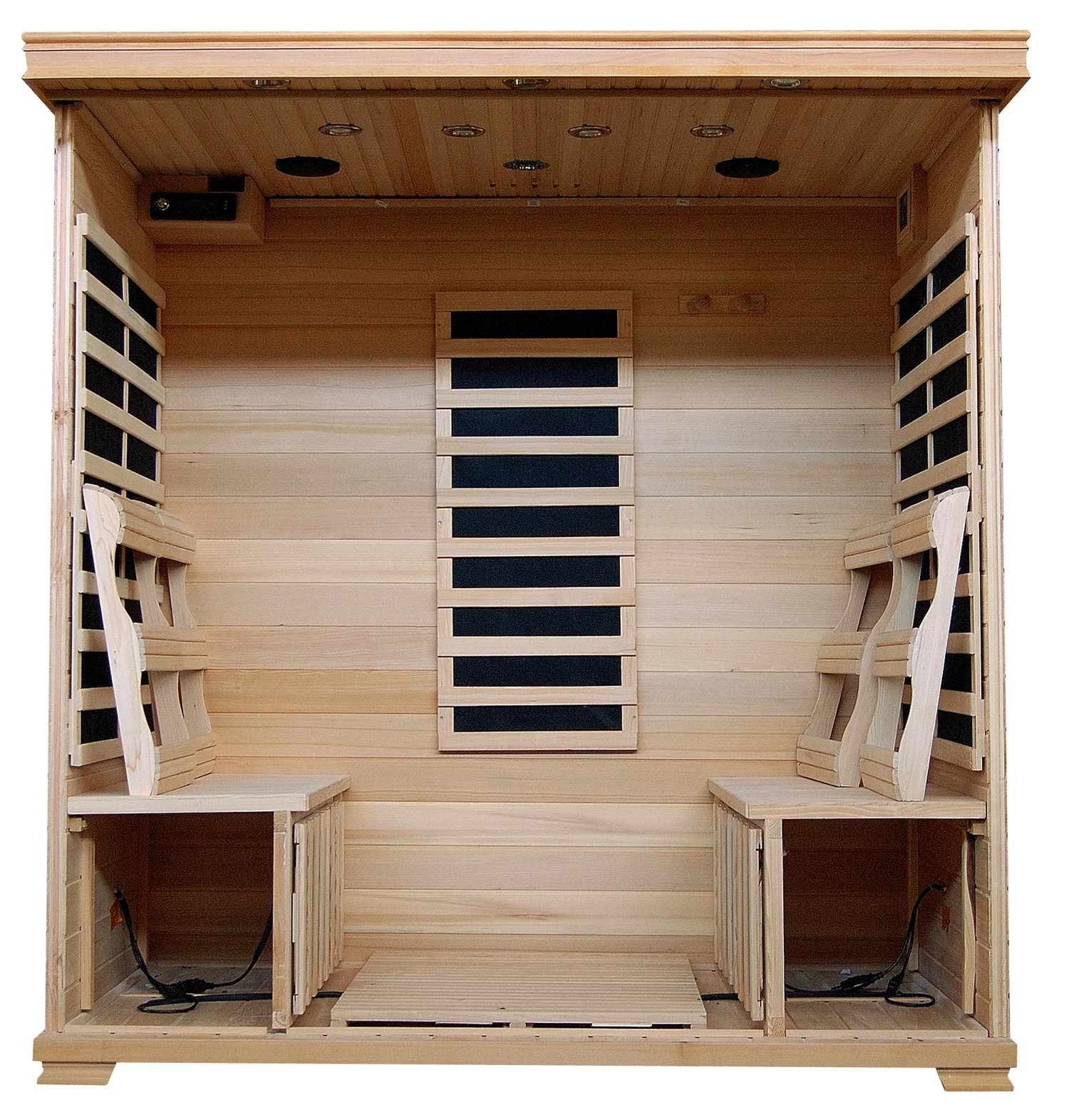 Monticello 4 Person Hemlock Infrared Sauna with 9 Carbon Heaters - Image 3