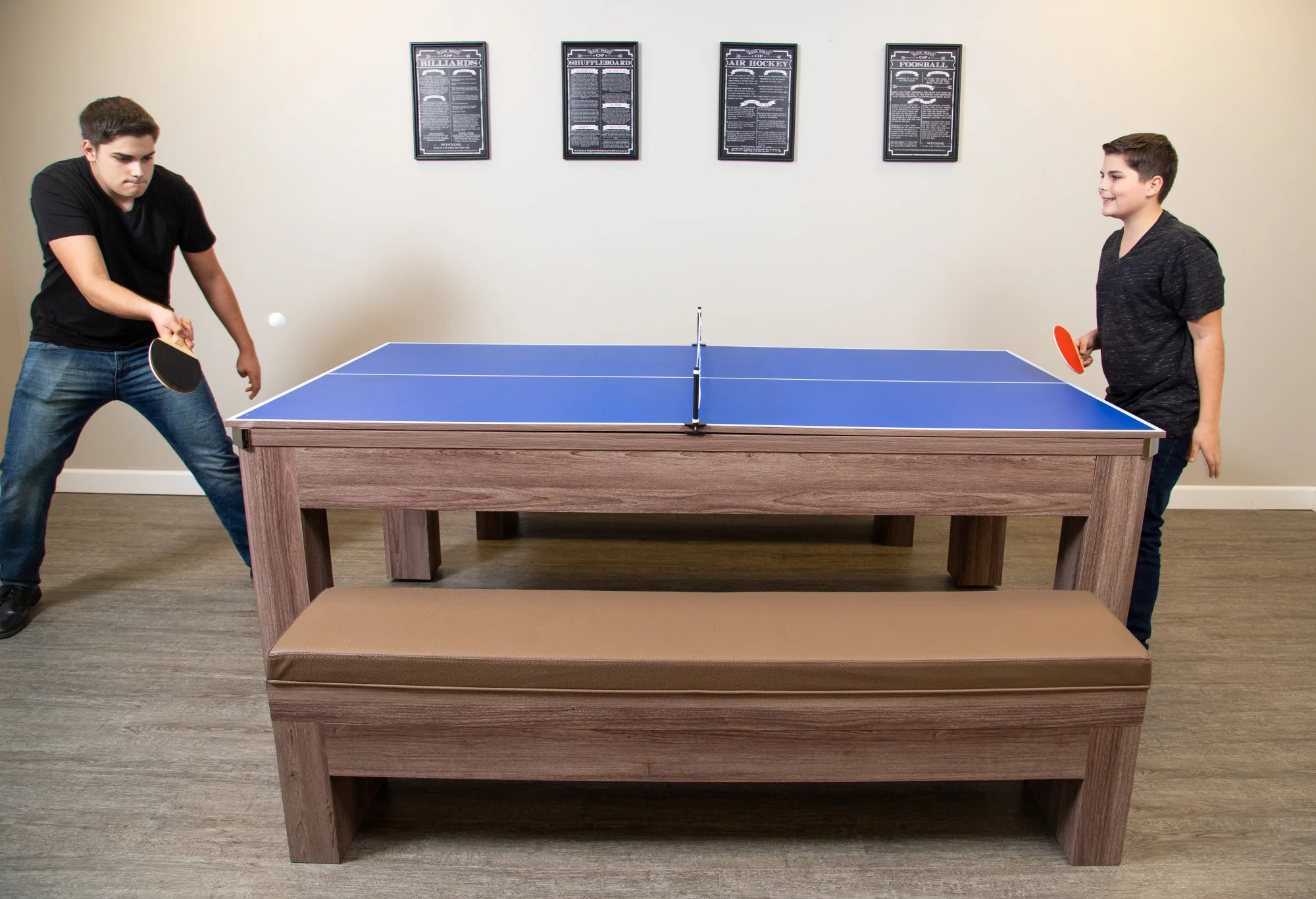 Newport 7-Ft Billards Multi Game Combo Table Set w/Benches - Image 12