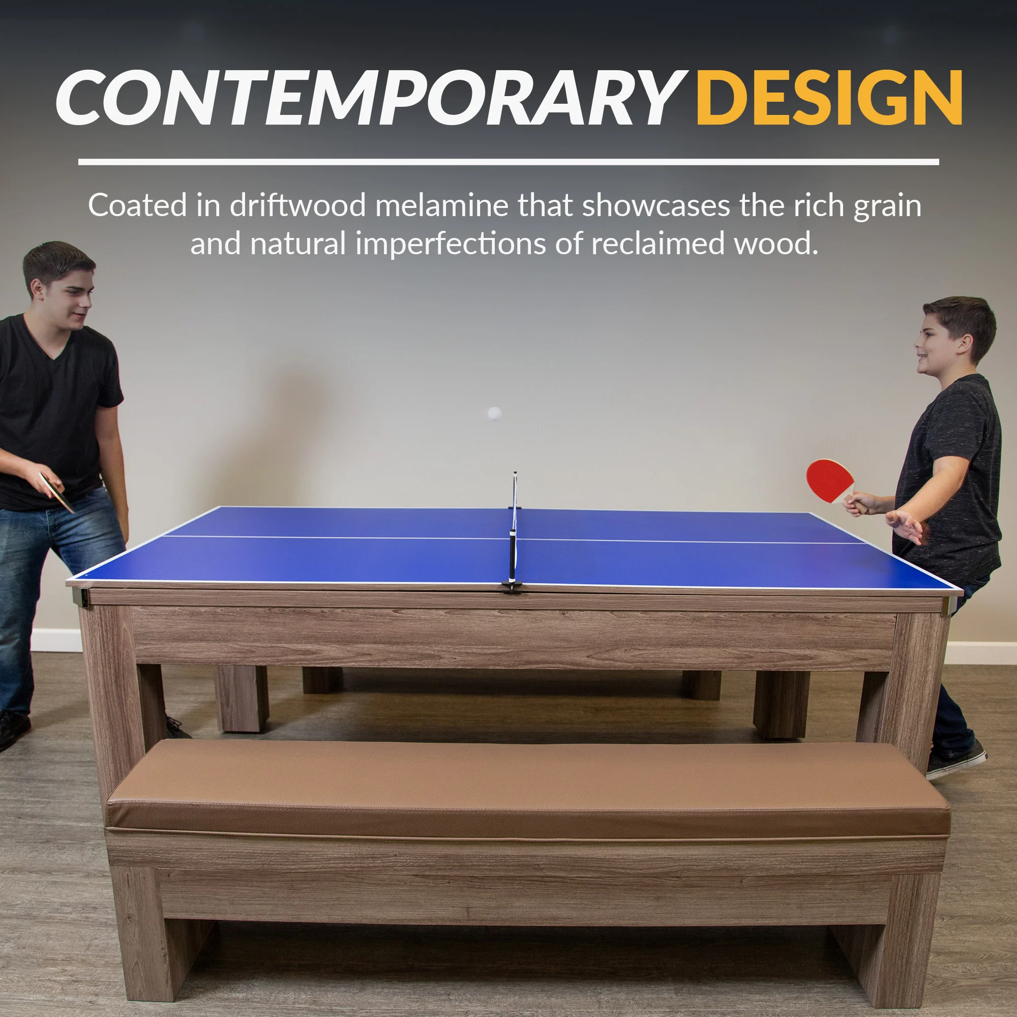 Newport 7-Ft Billards Multi Game Combo Table Set w/Benches - Image 3