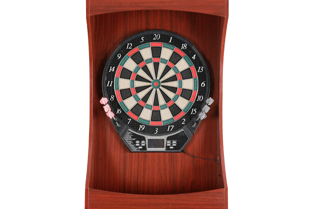 Outlaw Dart Board Cabinet with Official Electronic Scoring Soft Tip Darts Game - Image 3