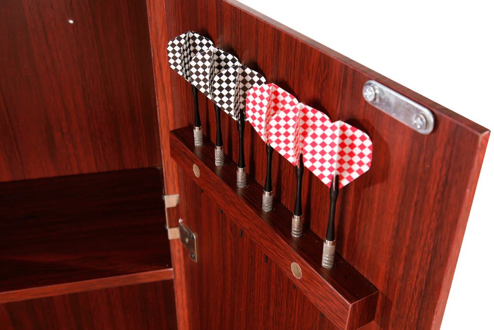 Outlaw Dart Board Cabinet with Official Electronic Scoring Soft Tip Darts Game - Image 4