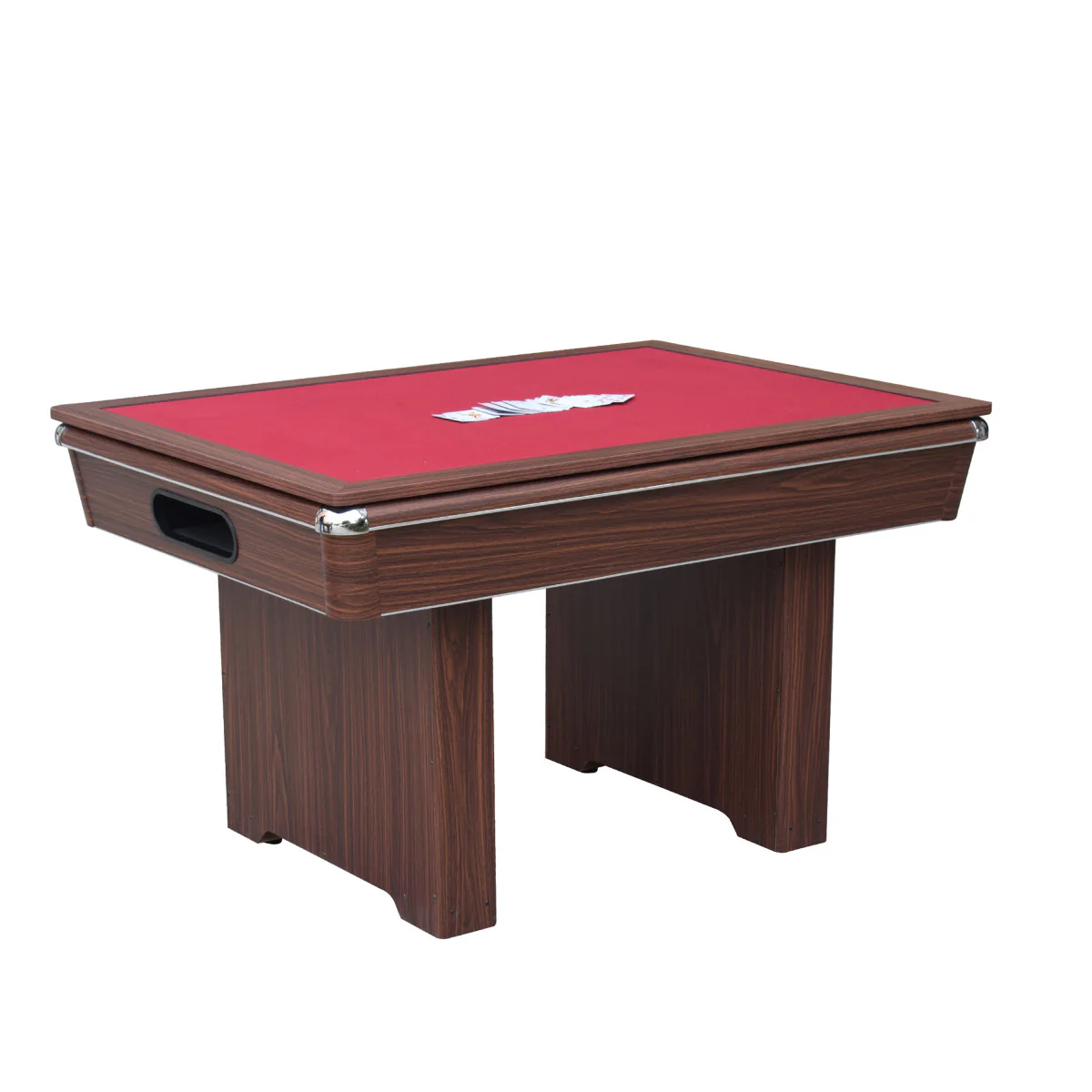 Renegade II 54" Bumper Pool Table - Walnut Finish with Red Felt - Image 4