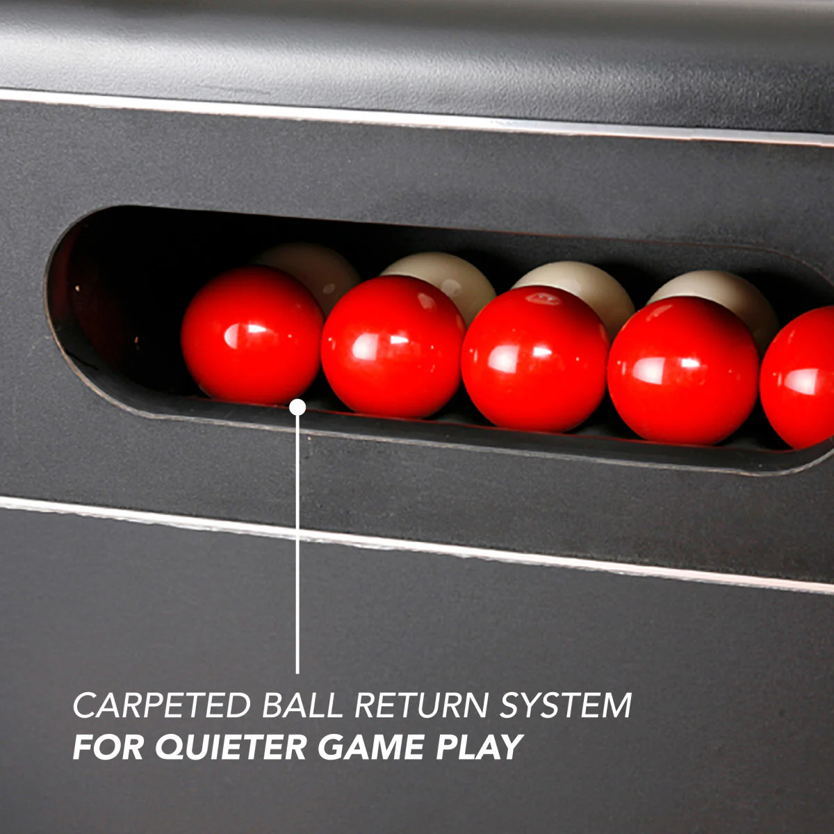 Renegade II 54" Bumper Pool Table - Walnut Finish with Red Felt - Image 8