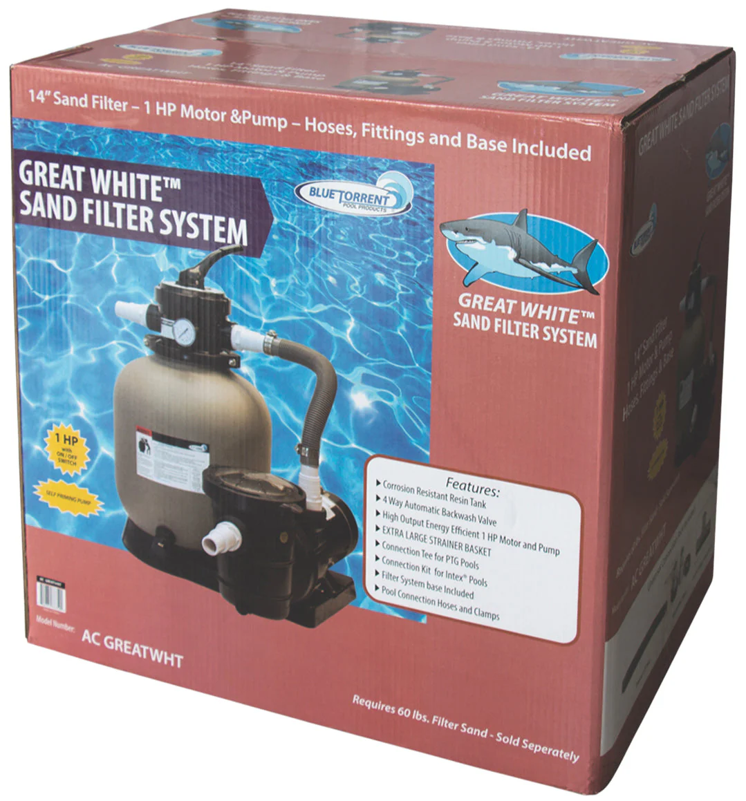 Replacement Intex and Coleman Pool Sand Filter System with 1 HP 2 Speed Pump - Image 4