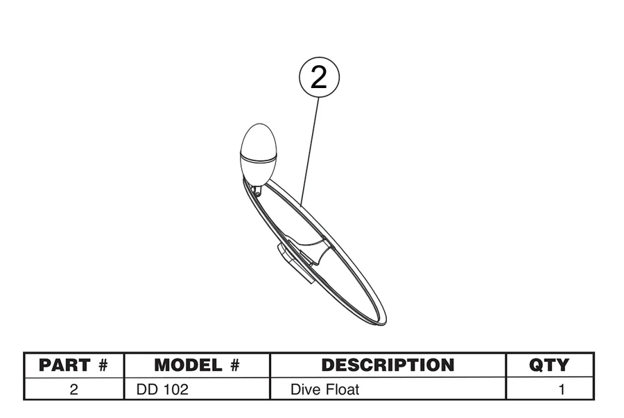 Replacement Part DD 102 - Dirt Demon Dive Float