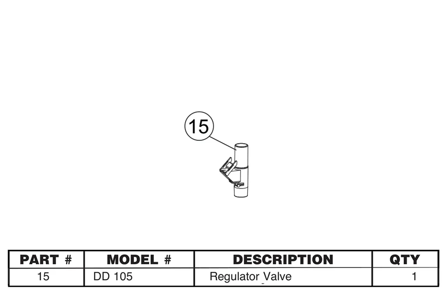 Replacement Part DD 105 - Regulator Valve - Image 3