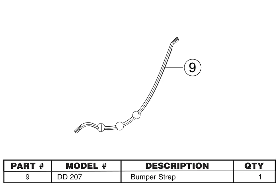 Replacement Part DD 207 - Trident Bumper Strap