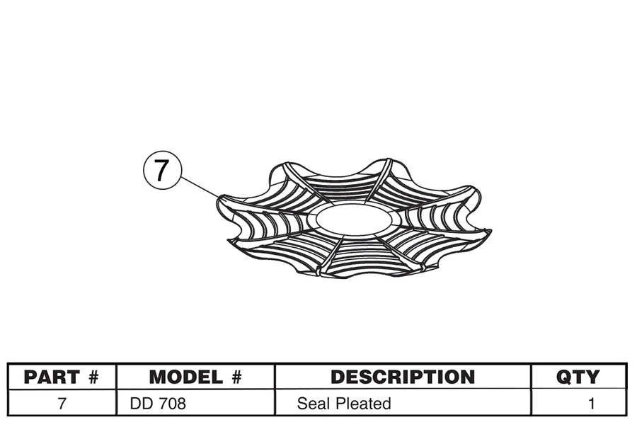 Replacement Part DD 708 - Trident Seal Pleated - Image 4