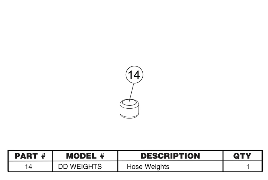 Replacement Part DD WEIGHTS - Hose Weights - Image 2