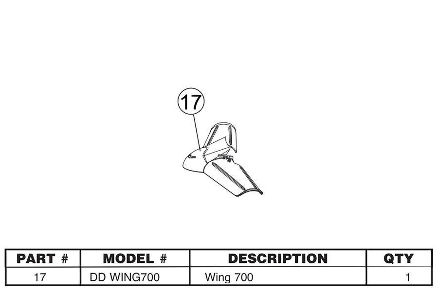 Replacement Part DD Wing700 - Stinger Wing 700 - Image 3
