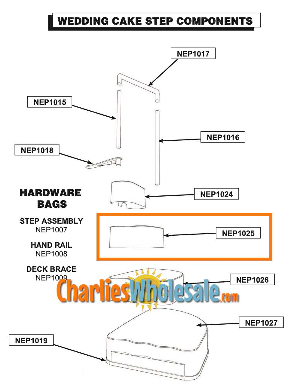 Replacement Part NEP1025 AC 61573 Step